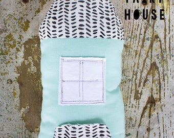 READY TO SHIP !!! Tooth Fairy House - Light Green/Blue Tooth Fairy Pillow - Gender Neutral Tooth Fairy