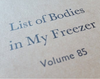 Freezer - Letterpress Small Funny Notebooks, Jotters, Mini Journals, Moleskines, Cahiers - A6 Lined Pocket Notebooks