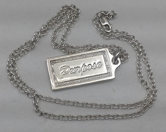 Sterling Purpose pendant and chain