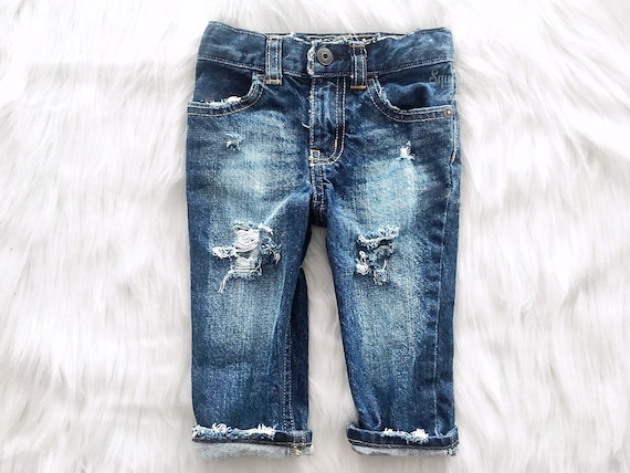 Baby Boy Distressed Jeans Toddler Jeans Unisex Jeans
