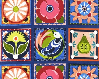 Michael Miller Fabrics - Spanish Tile - DC7123-BLUE-D