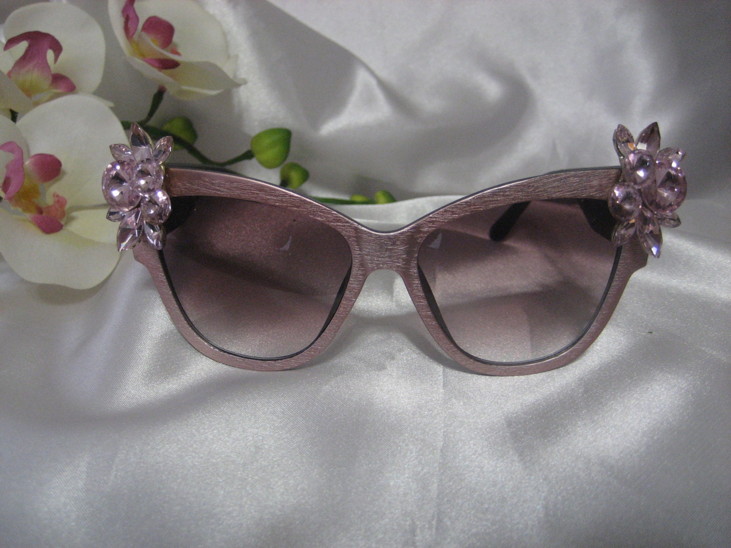 Pink Crystal Rhinestone Sunglasses Pink Frame Bridal Prom 4304