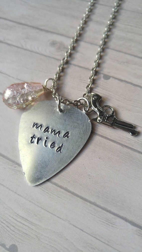 Mama tried stamped necklace the grateful dead