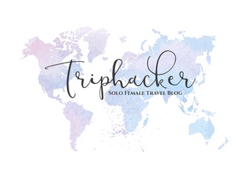 business logo design Hand Drawn logo whimsical logo travel blog logo photography logo watercolor logo travel logo map logo world logo globe