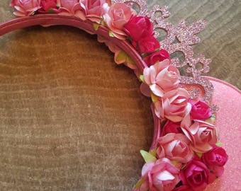 Pink minnie mouse headband. Minnie mouse ears headband. Minnie mouse crown