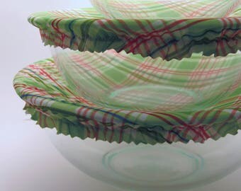 Reusable Bowl Covers, Plaid