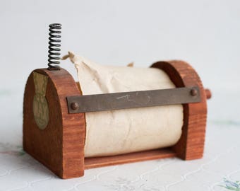 Note Paper Dispenser - Antique Post it Stand - Rustic Kitchen Home Decor