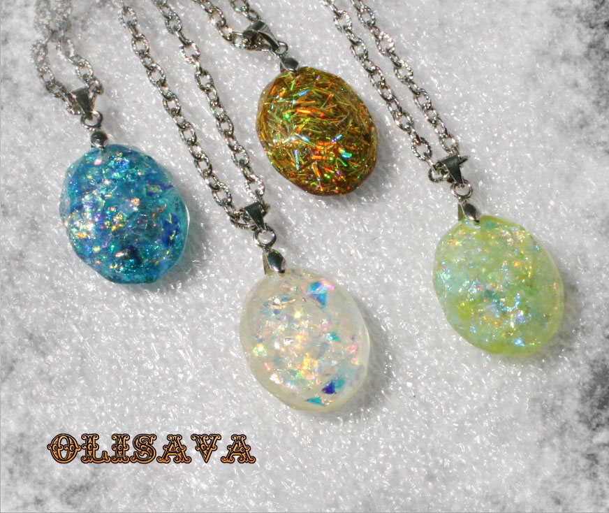 SALE...Resin Pendant Resin Jewelry Resin glitter Jewelry