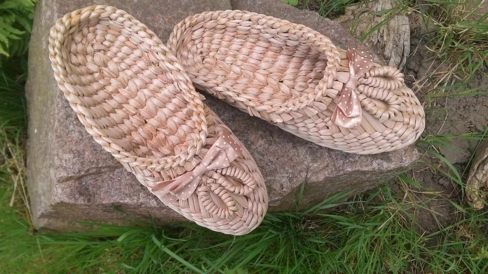 Bast sandals Straw slippers Shoes for sauna Ukrainian folk