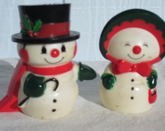 Christmas Snow People Salt & Pepper Shakers