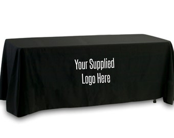 Your Supplied Logo Premium Tablecloth (Single Color Logo)