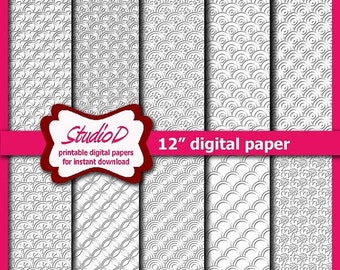 50% SALE Rainbow swirls Digital paper swirls by StudioDprint