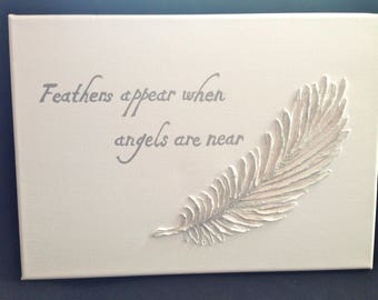 Angel Blessing textured canvas art work