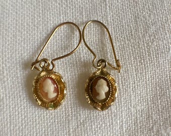 Dainty Vintage Cameo Earrings