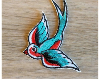 Coat of arms Patch interfacing bird swallow 5 X 7cm