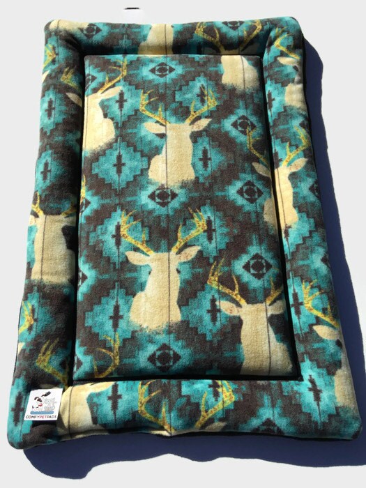 Southwestern Dog Bed Woodland Decor Cabin Bedding Elk