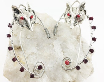 Elven Ear Cuffs - Elf Ears - Elven Ears - Wolf Earrings - Wolf Ears - Fairy Ears - Fairy Ear Cuffs - Cosplay Ears -Woodland Elf Costume