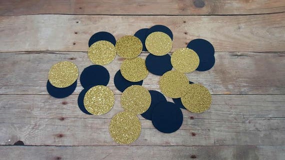230 Navy Gold Wedding Confetti Navy Blue and Glitter Gold Dots Nautical Confetti Beach Wedding Nautical Shower Navy Gold Invitations Il_570xn