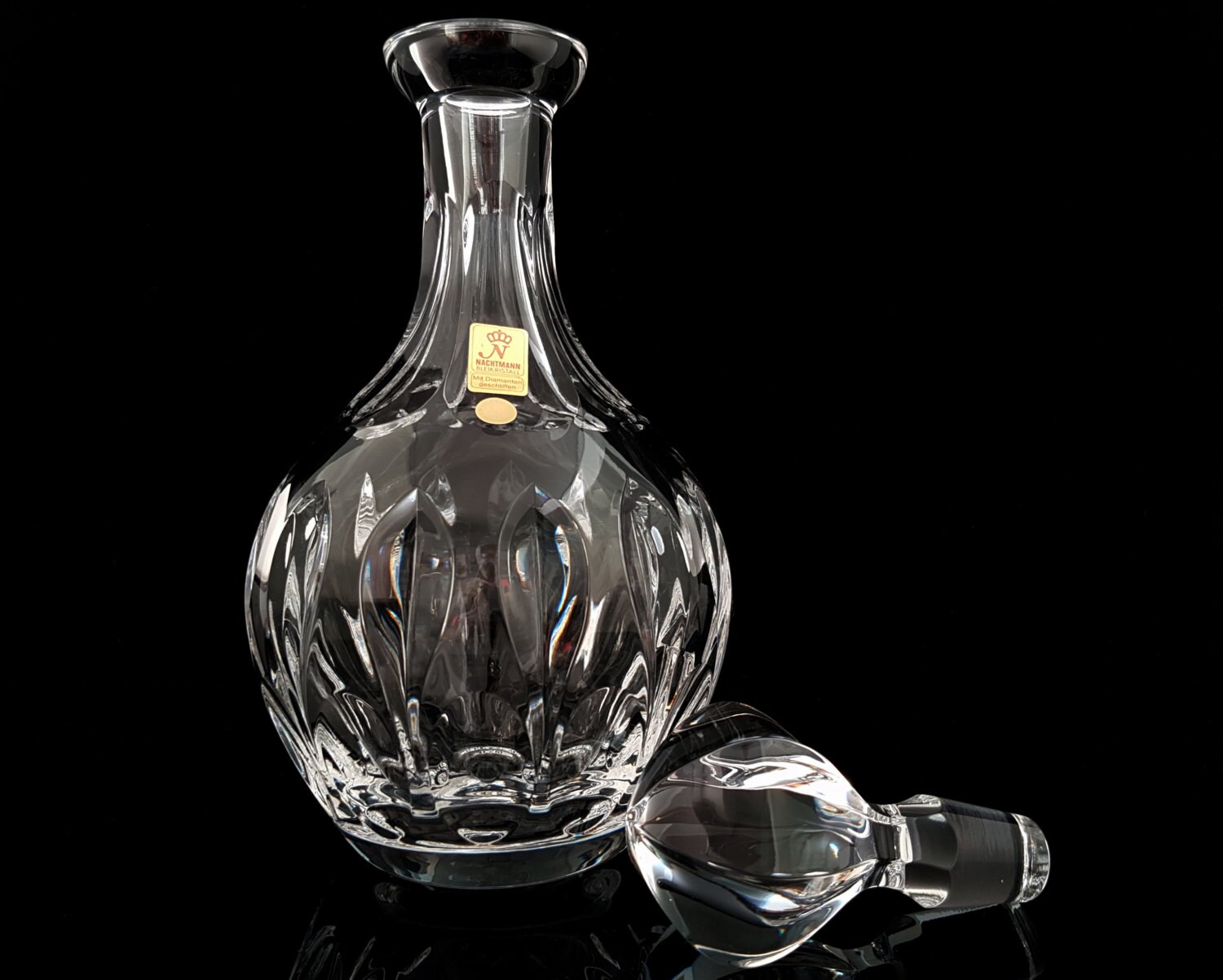 3.5 Lbs Vintage Lead Crystal Decanter Wine Liquor Whiskey