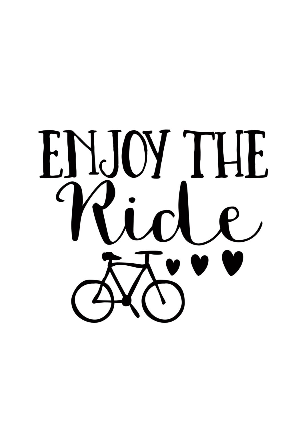 Enjoy The Bike Ride Decal Di Cut Decal