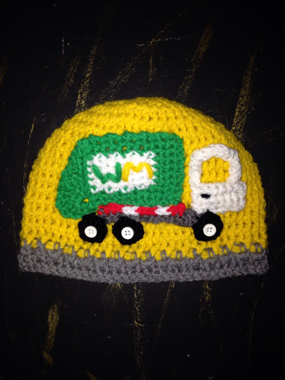 Garbage Truck Hat Waste Management 3 sizes by DACcrochet on Etsy
