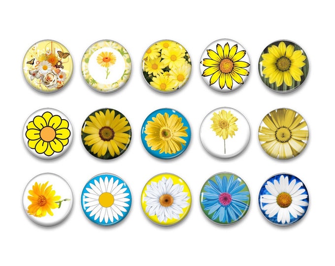 Daisy Magnet Gift - Gifts For Mom - Easter Gift - Locker Decor - Party Favors - Garden - Flower - Daisies - Gift Under 10 - Magnets - Yellow