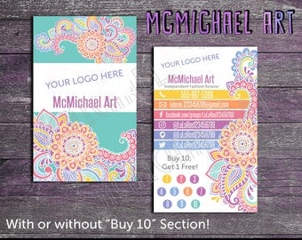 Paisley Customized Business Cards - 2x3.5 in. GRAPHICS APPROVED DESIGN