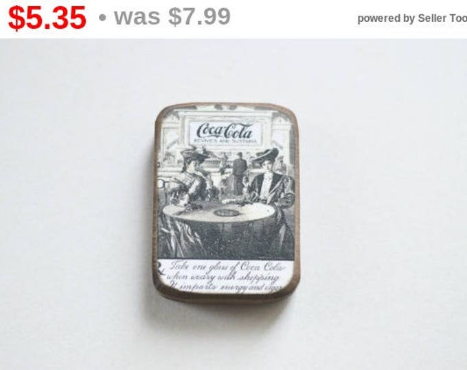 Always Coca-Cola // Wooden magnet in the technique of decoupage rustic, shabby chic and vintage // Fresh Home Decor