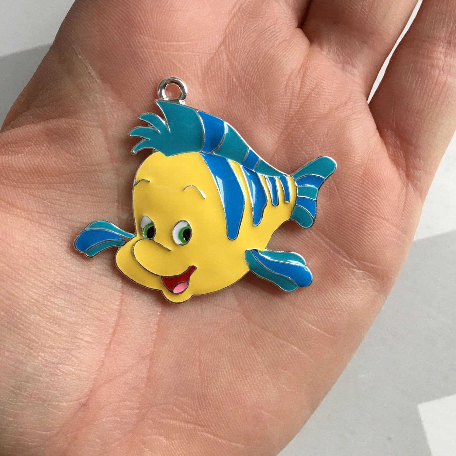 P98 Flounder Little Mermaid Pendant for Chunky Necklaces from