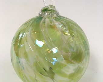 Green Hand Blown Glass Ornament
