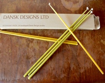DANSK Tiny Taper Candles - Butterscotch and Citron