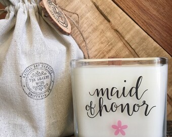 New Range - Maid Of Honor Candle - Maid Of Honor Gift -Maid of Honor Proposal Candle - Maid Of Honor Sister Gift.