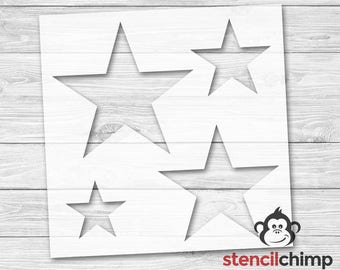 DIY Art Stencil - Star Stencils (Stencil contains 4 stars in various sizes!)