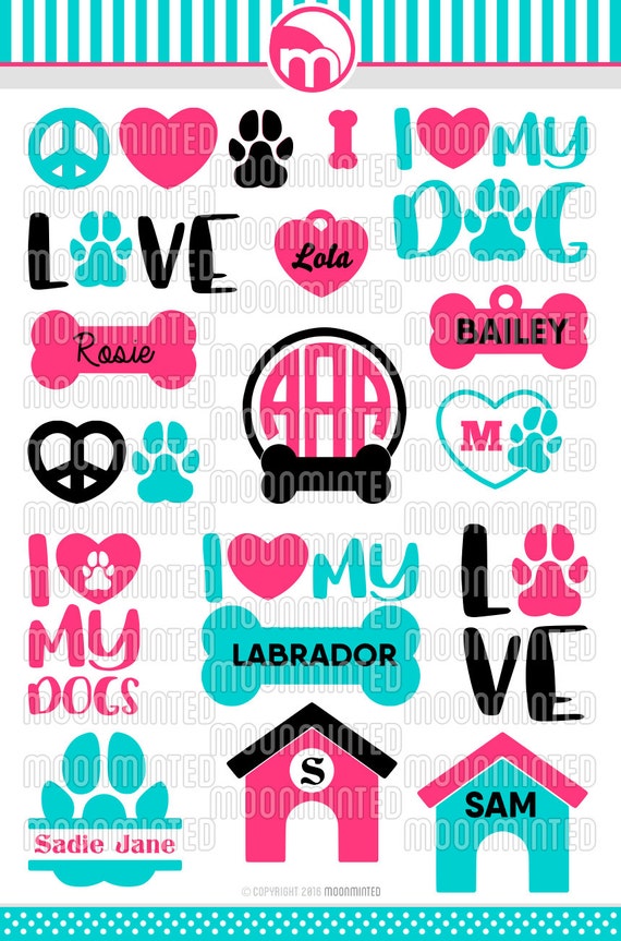 Download Dog SVG Sayings Cut Files Monogram Frames for Vinyl Cutters