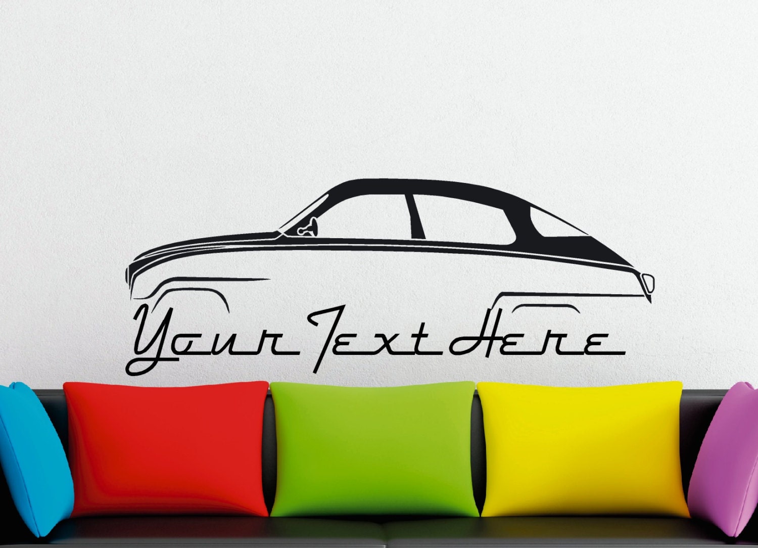 Large Custom car silhouette wall sticker for by SundownStickers