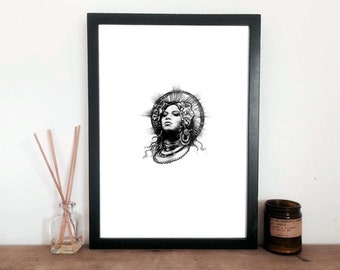 Beyoncé print - Queen B - for strong women