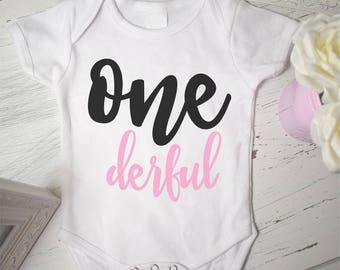 Girls 1st Birthday shirt, Girls First Birthday Onesie, Miss Onederful Shirt, Miss Onederful, 1st birthday onesie, First birthday Onesie,