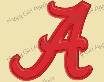 Alabama University A Applique and Embroidery Designs
