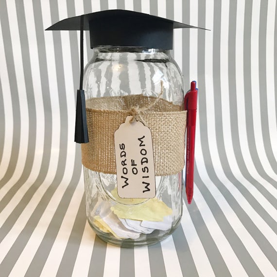 Memory Jar Guest Book Words of Wisdom Graduation Party