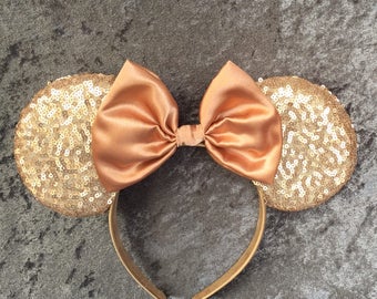 Rose gold sequin mouse ears