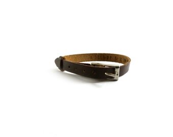 Vintage watch band 8 mm, womens watch band, brown Leather Band Watches, white Leather Watch Strap 8 mm, brown Bands Wrist Watches Straps