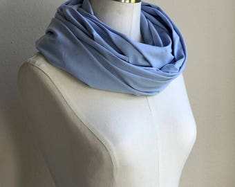 UPF 50 Infinity Scarf / Nursing Cover with UVA & UVB sun protection / Lightweight Stretch Infinity Scarf / Heather Blue Scarf / Erica