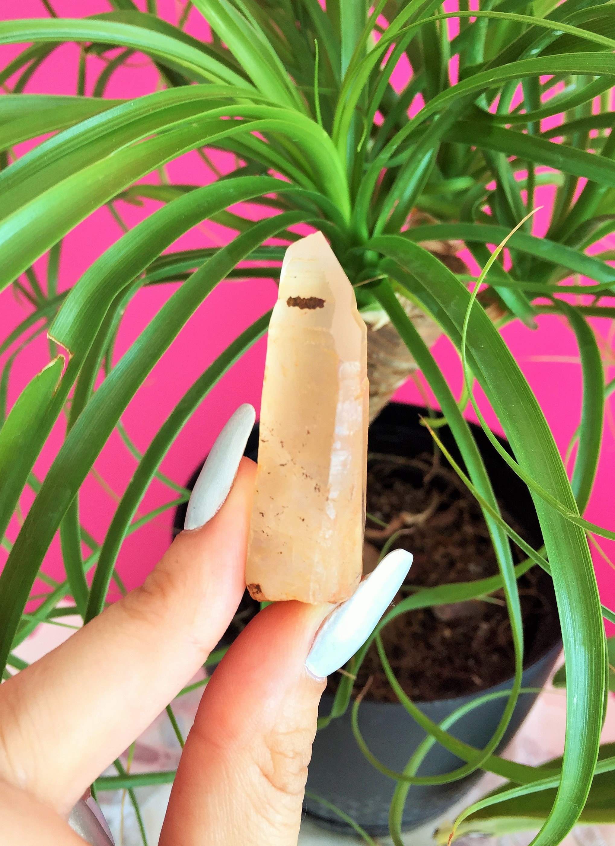 Pink Lemurian Crystal Quartz infused w/ Reiki Perfect