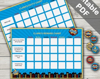 PRINTABLE Customizable Child Reward Chart / Chore Chart