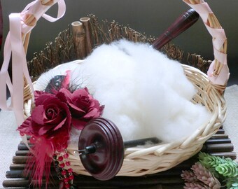 Cashmere Goat Down White Natural Undyed Luxury Fiber-1 oz. Roving For Spinning, Felting and Other Fiber Arts
