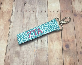 Zeta Tau Alpha Keychain; Sorority Keychain; Sorority Recruitment; Sorority Big Little; Sorority Gift; Zeta Tau Alpha Accessories