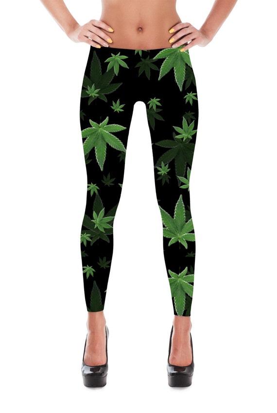 Weed Leggings Weed Costume Marijuana Costume by SkylitApparel