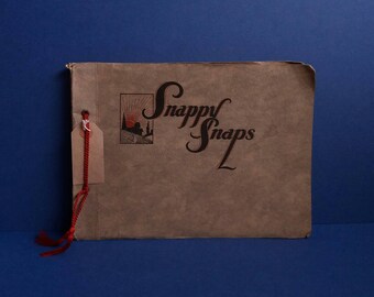 1930s Old Snappy Snaps Photograph Album - Includes original Black & White British Holiday Photos - Ilfracombe Scarborough History
