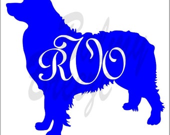 DI - 3 Bernese Mountain Dog with Initials Vinyl Decal