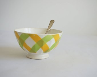 Bol café, bol vintage, bol Sarreguemines, bol petit déjeuner, French vintage,